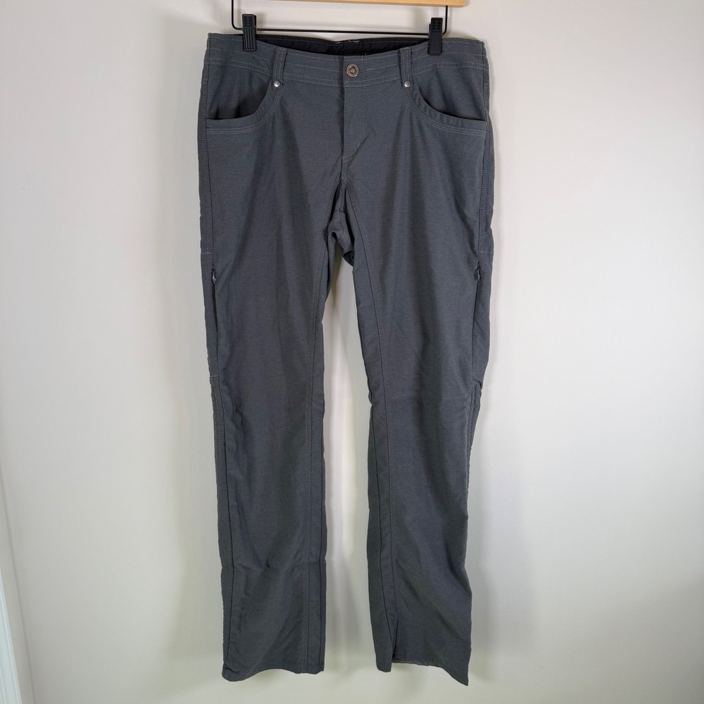 KÜHL Women's Hiking Trail Utility Outdoor Straight Full Length Pants Gray 10 Reg